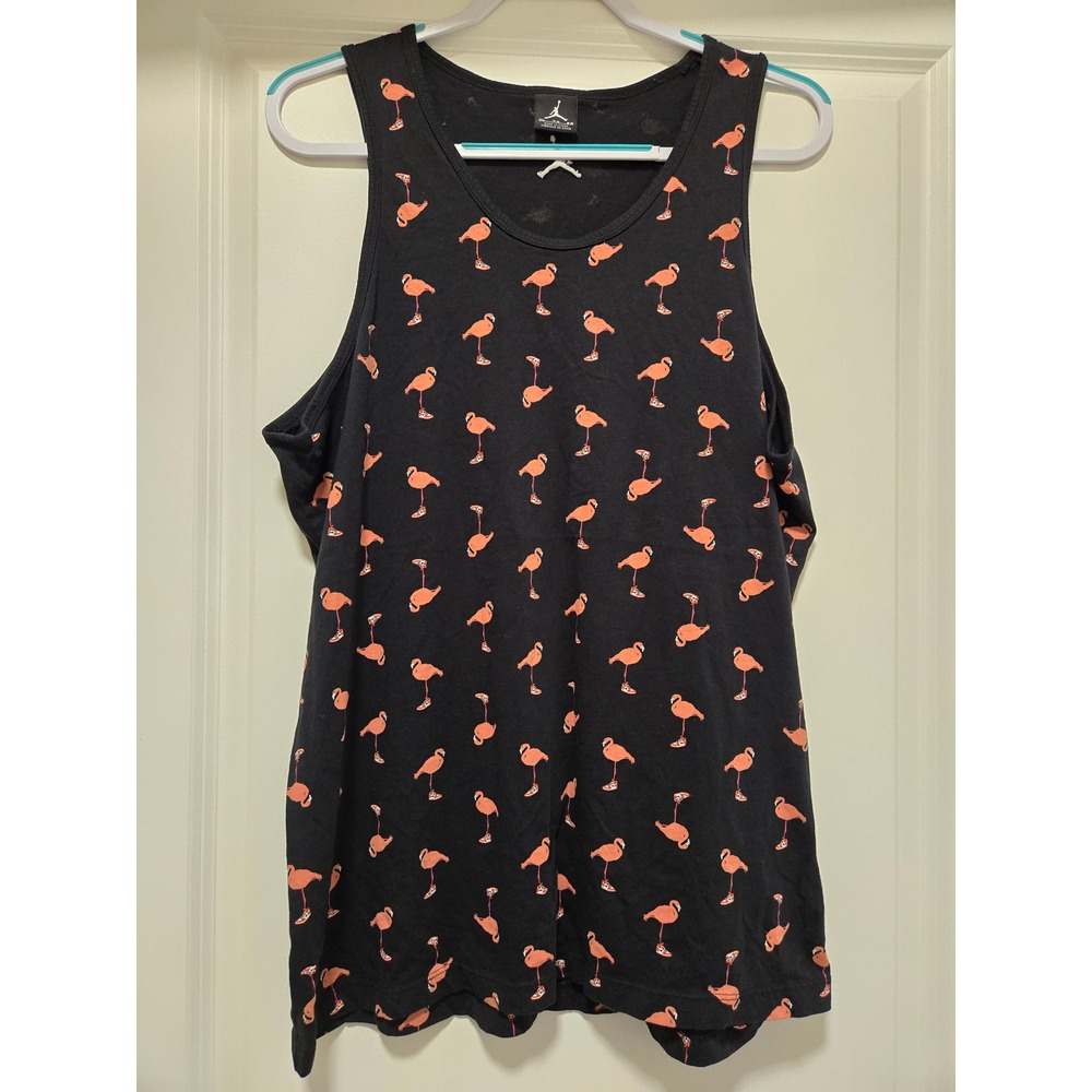 Jordan Brand Mens Black Flamingo Air Jordan 1 Print Tank Top XL Jumpman Logo